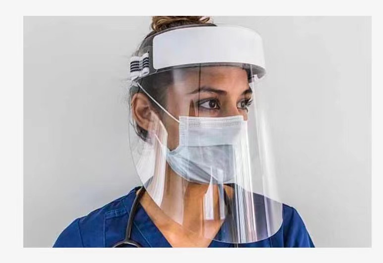 Anti-virus transparent double side anti-fog APET face shield